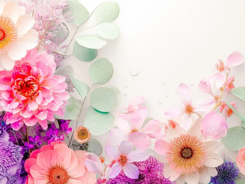 やわらかな色合いの花束